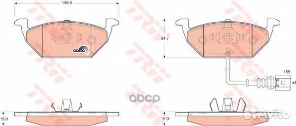 Колодки тормозные дисковые перед GDB1658 TRW