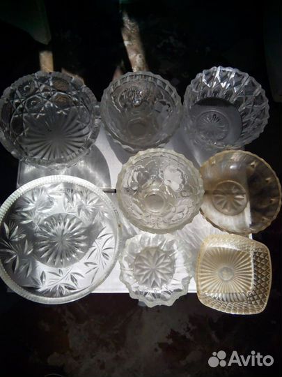 Вазы хрустальные и стекло