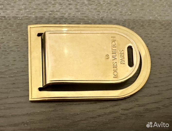 Зажим для денег Louis Vuitton позолота
