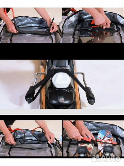 Чехол для сноуборда, лыж LDski Elite Plus с колесами. Желтый Граффити