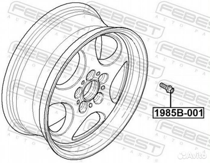 Febest 1985B-001 Болт колесный