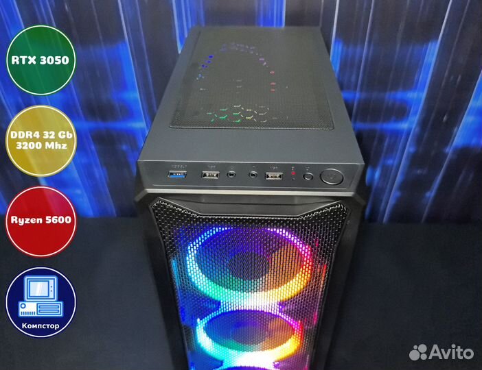 Сборка игрового пк AMD5600-RTX3050-32DDR4-XAM7-A520