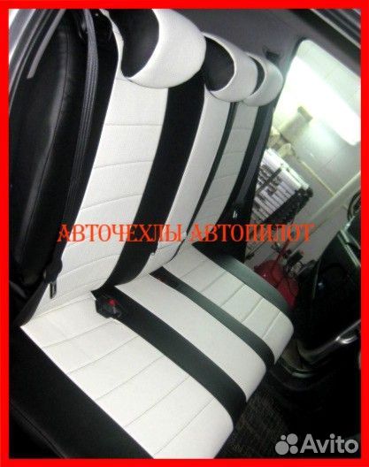 Чехлы Автопилот Kia Sportage 3 из экокожи чёр-бел