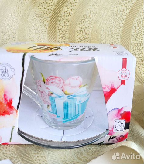 Чайная пара новая, Гусь-Хрустальный