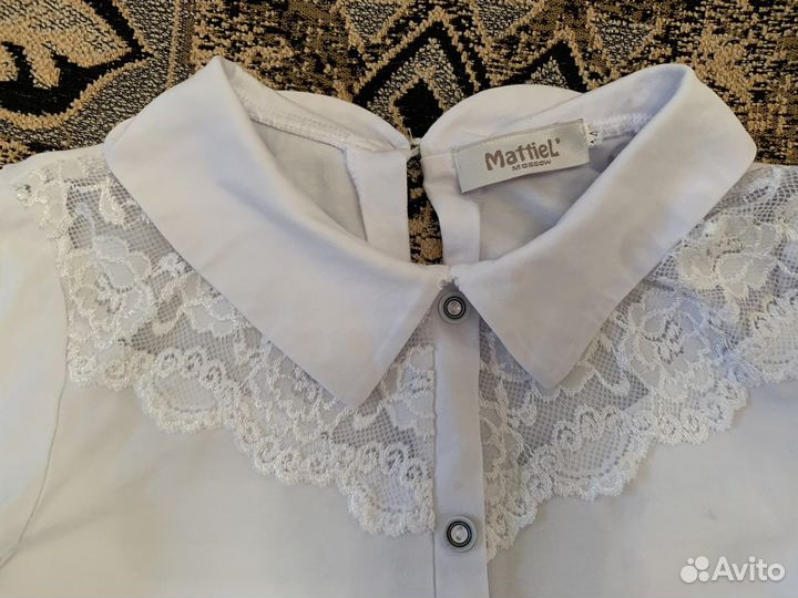 Блузка школьная белая 146