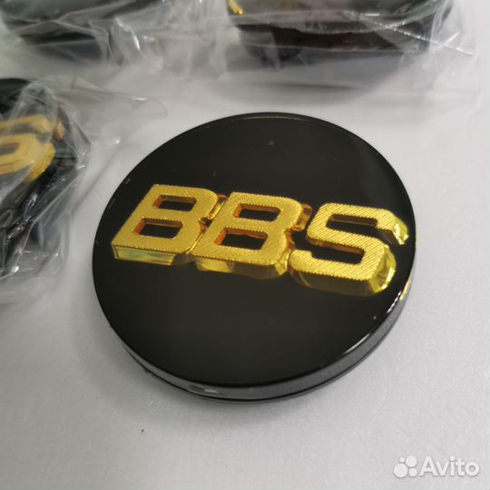 4шт колпаки BBS для Subaru 56.24.012 черный +золот