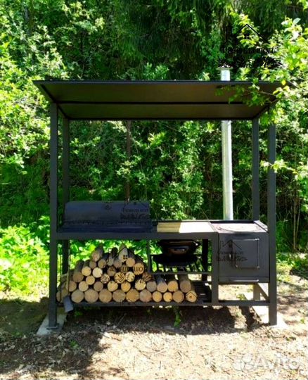 Мангал loft с крышей