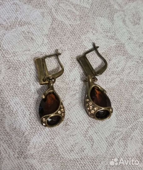 Бижутерия - подвеска с кулоном, серьги. Винтаж