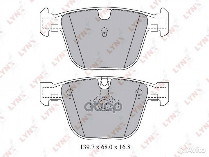 Колодки тормозные дисковые зад BD1425 lynxauto