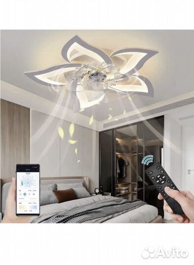 Люстра светодиодная потолочная с вентилятором