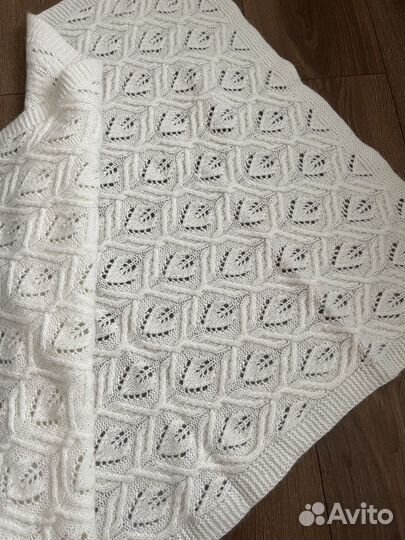 Плед детский вязаный ручная работа кашемир