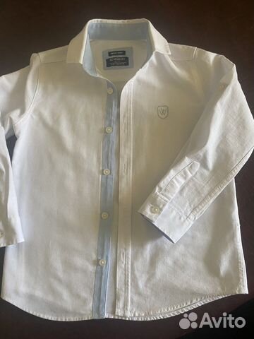 Рубашка белая 110-116