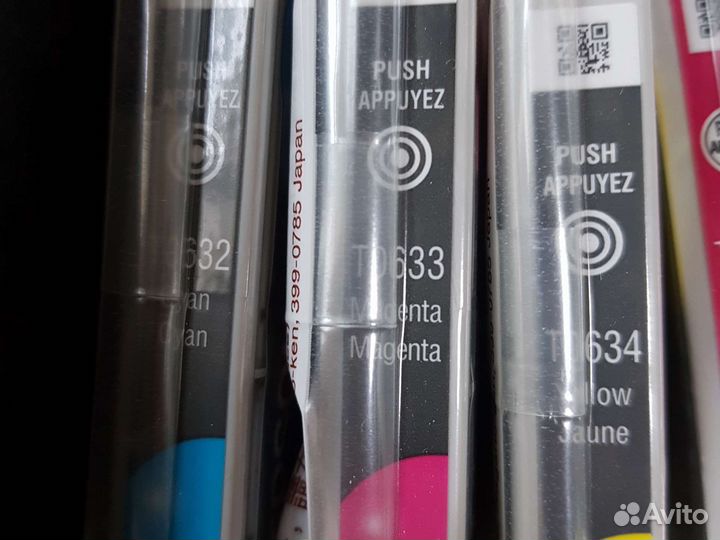 Картриджи струйные Epson оригинал, Canon 3e
