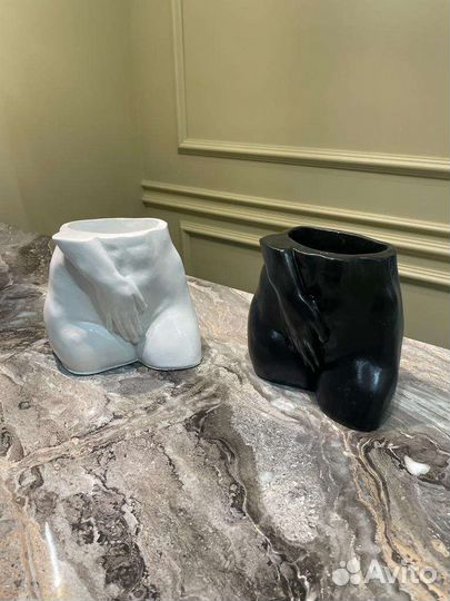 Гипсовое кашпо 