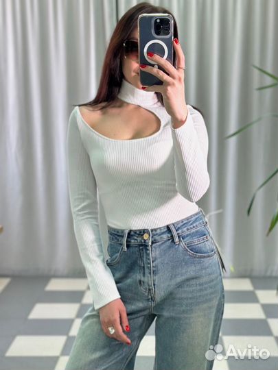 Боди женское белое