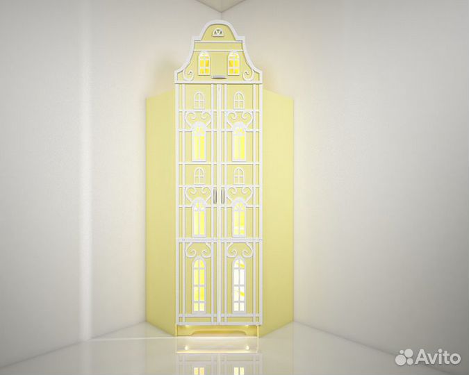 Детский угловой шкаф Версаль в детскую комнату Д15