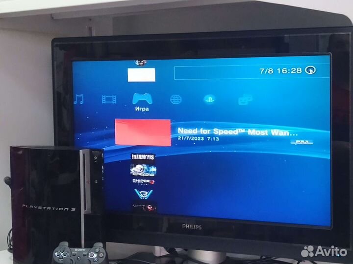 Игровая приставка ps3 fat с играми
