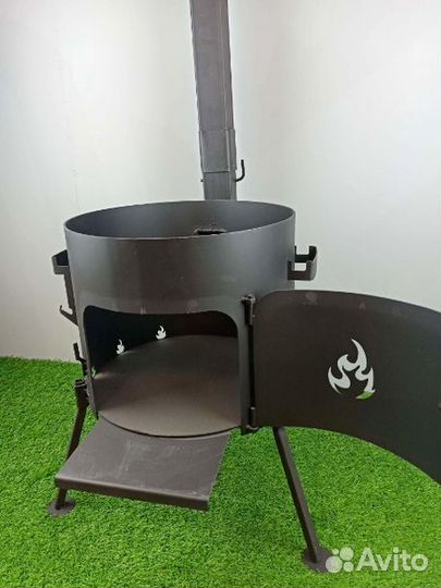 Очаг для казана 10 литров 3 мм съёмные ножки