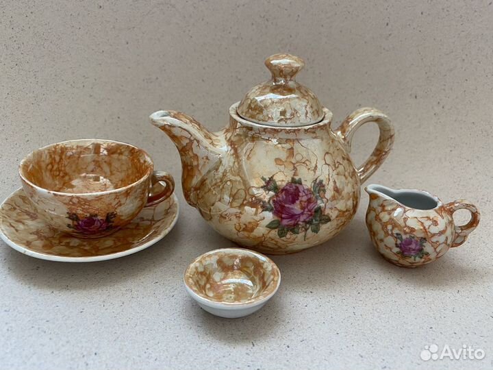 Набор посуды для кукольного чаепития винтаж