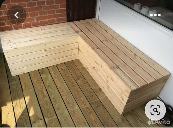 Лавочка с местом для хранения