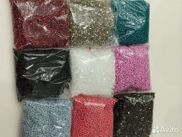 Бисер рубка стеклярус бусы товары для творчества