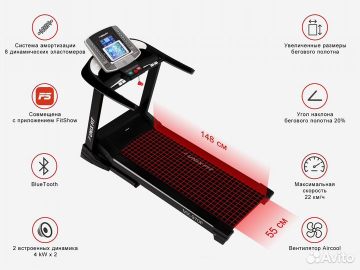 Беговая дорожка uniхfiт их-970F