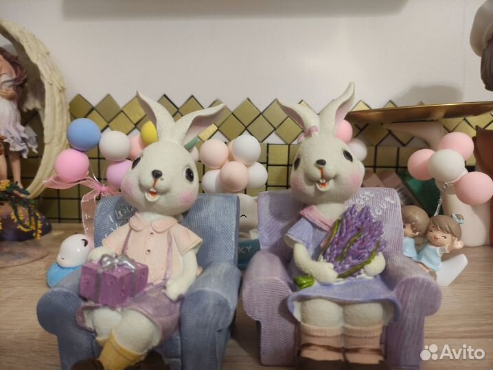 Статуэтка, фигурка. Кукла, зайчик, кот