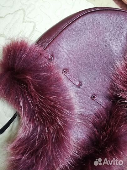 Шапка ушанка женская натуральный мех