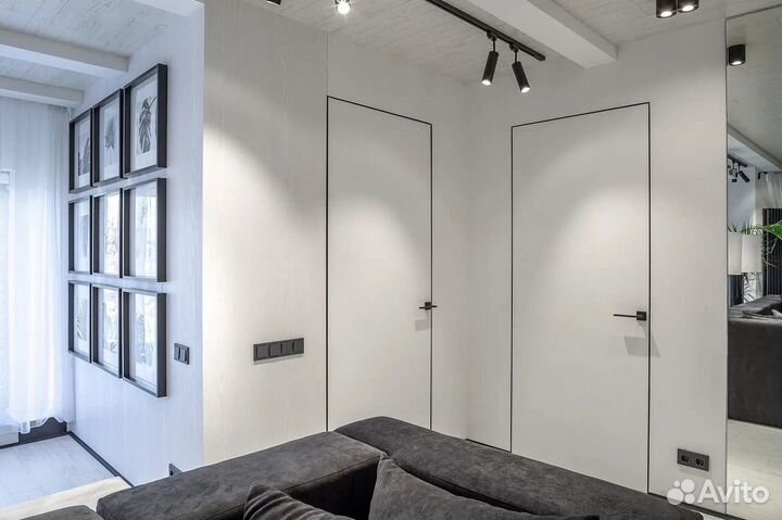 Скрытые межкомнатные двери под покраску