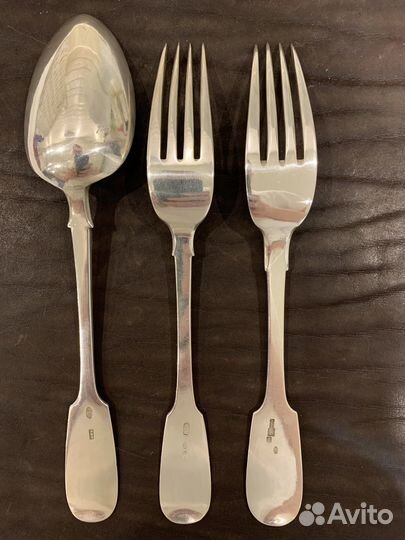 Столовые приборы серебро 84 пробы