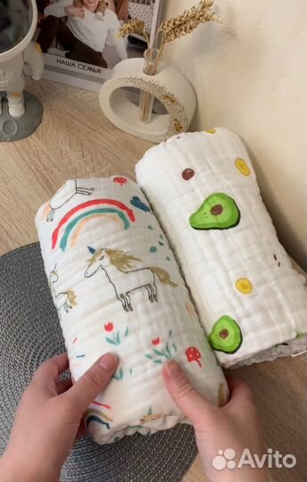 Муслиновое одеяло шестислойное, муслиновая пеленка