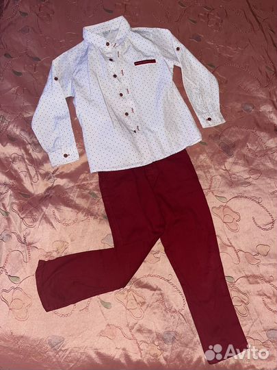 Костюм для мальчика брюки и рубашка 116 122