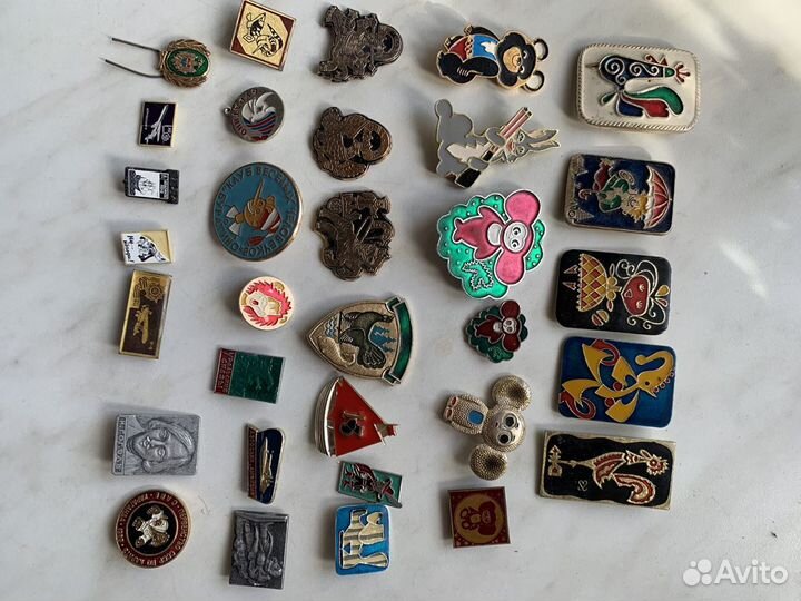 Значки СССР: детские,города гербы,Челябинск,спорт