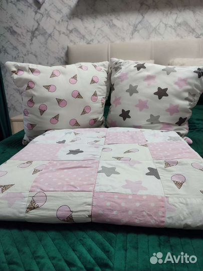 Детское покрывало с подушками