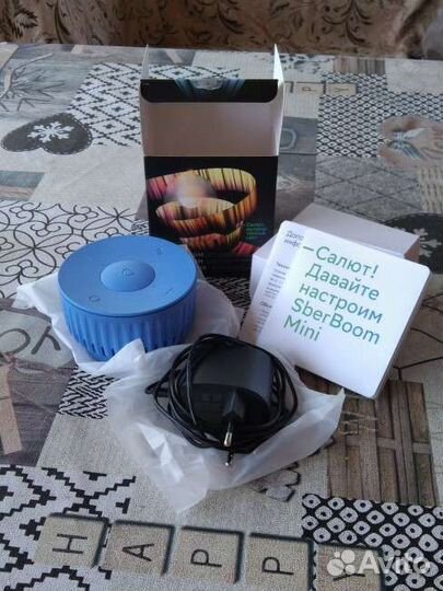 Умная колонка SberBoom Mini голубой