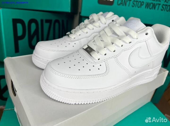 Кроссовки nike air force 1 white оригинал Poizon