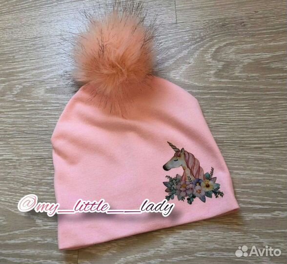 Шапка демисезон для девочки 1-4 года новая