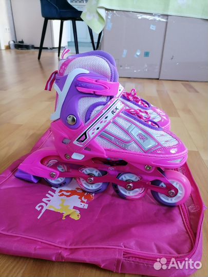 Коньки роликовые rgx раздвижные 31 - 34