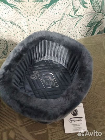 Шапка-ушанка офицерская, цигейковая