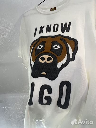 Human made x kaws t-shirt “I know nigo” оригинал