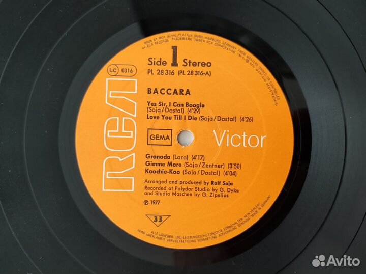 Baccara – Baccara (винил, LP), 1977