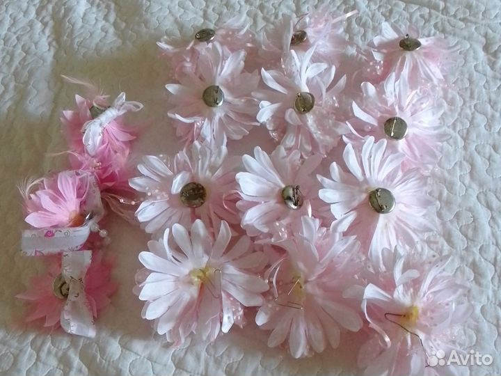 Тканевые цветы, аксессуар д/одежды или интерьера