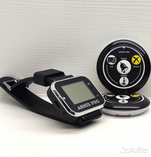 Кнопка вызова официанта/кальянщика с часами