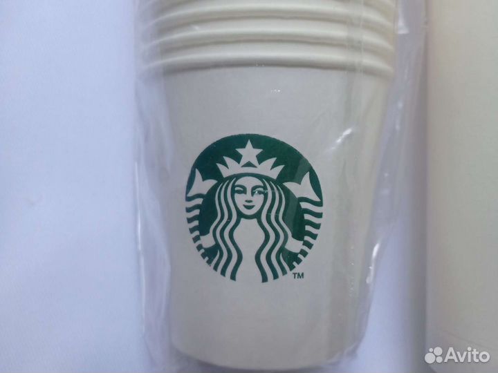Starbucks Стакан Бумажный,или прозрачный,с крышкой