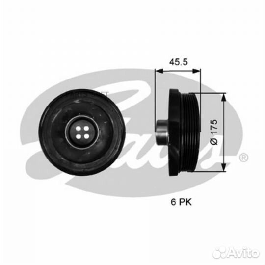 Шкив коленчатого вала\ BMW F21/E90/F30/F10/F25/E84 2.0d 04