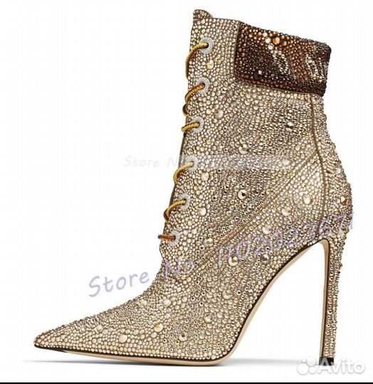 Ботильоны в стразах