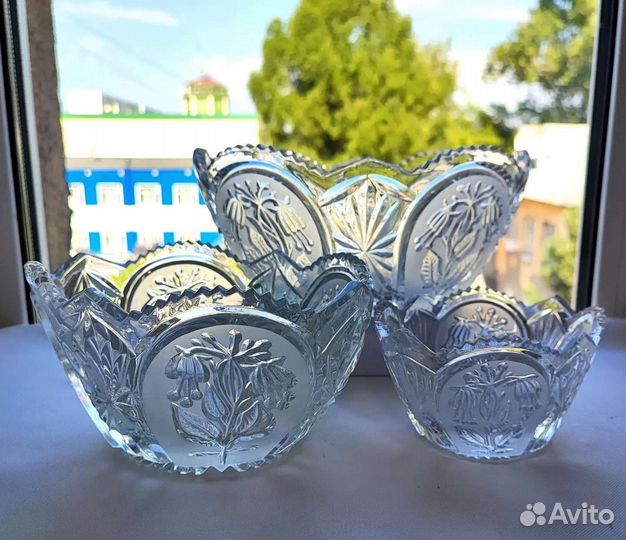 Набор Салатников хрусталь, СССР