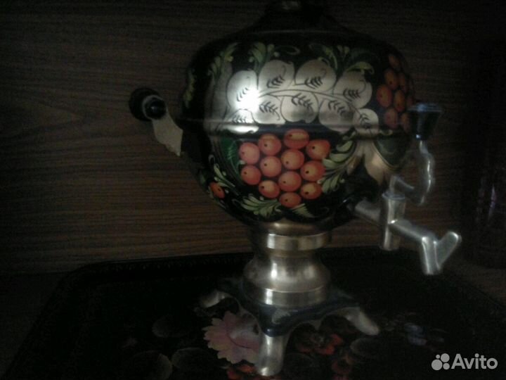 Продам электрический самовар. Роспись под хохлому