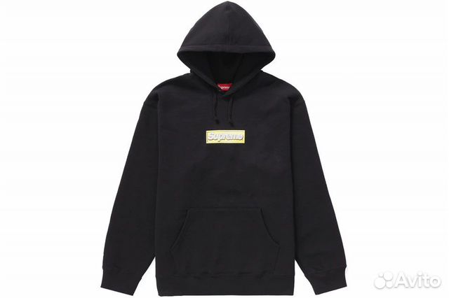 Supreme Bling Box Logo Hooded Sweatshirt Black
