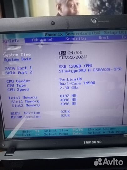 Ноутбук samsung RV510